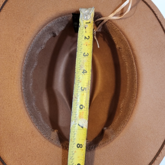 Women's Tan  Fedora Hat Cotton Blend - Picture 5 of 14